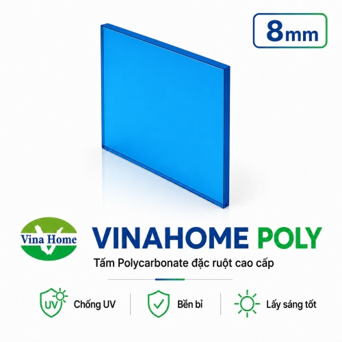 Tấm Lợp Lấy Sáng Đặc  8mm (ly)