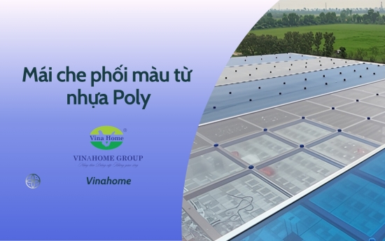 Ngắm trọn công trình mái che phối màu từ nhựa Poly