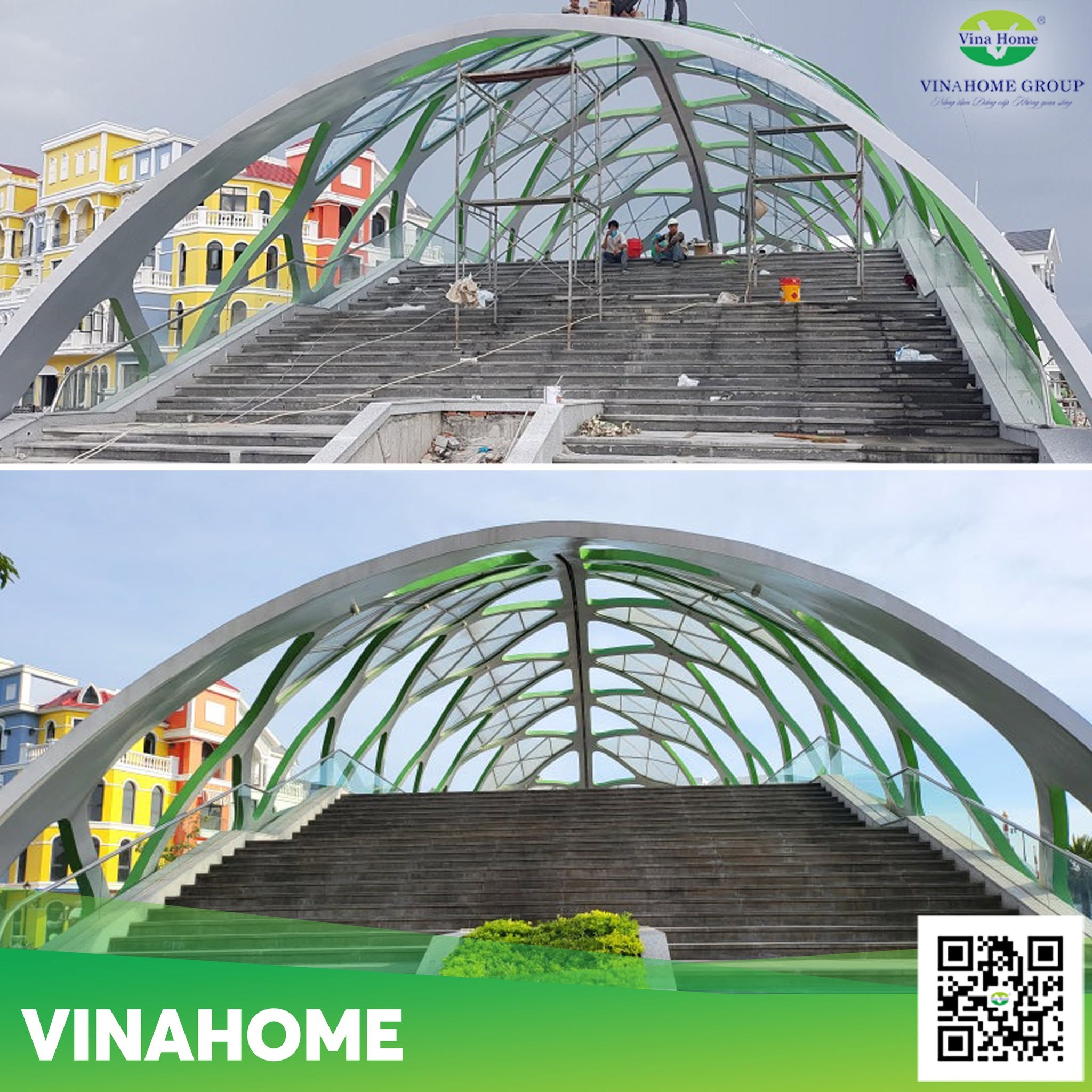 Nhựa polycarbonate đặc thi công mái che