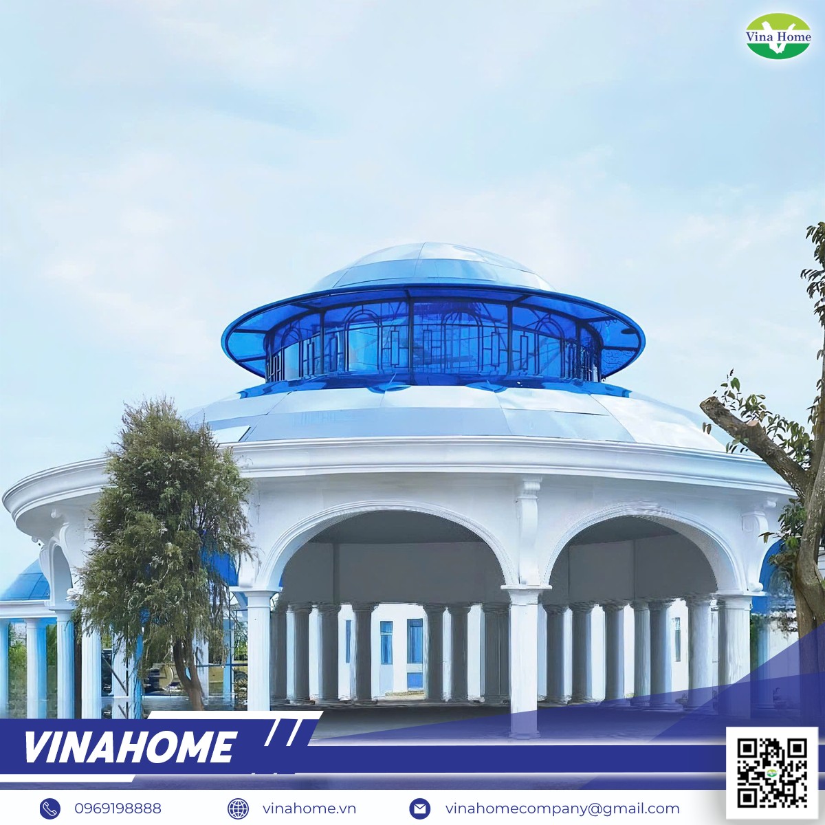 Công trình mái vòm từ nhựa Polycarbonate