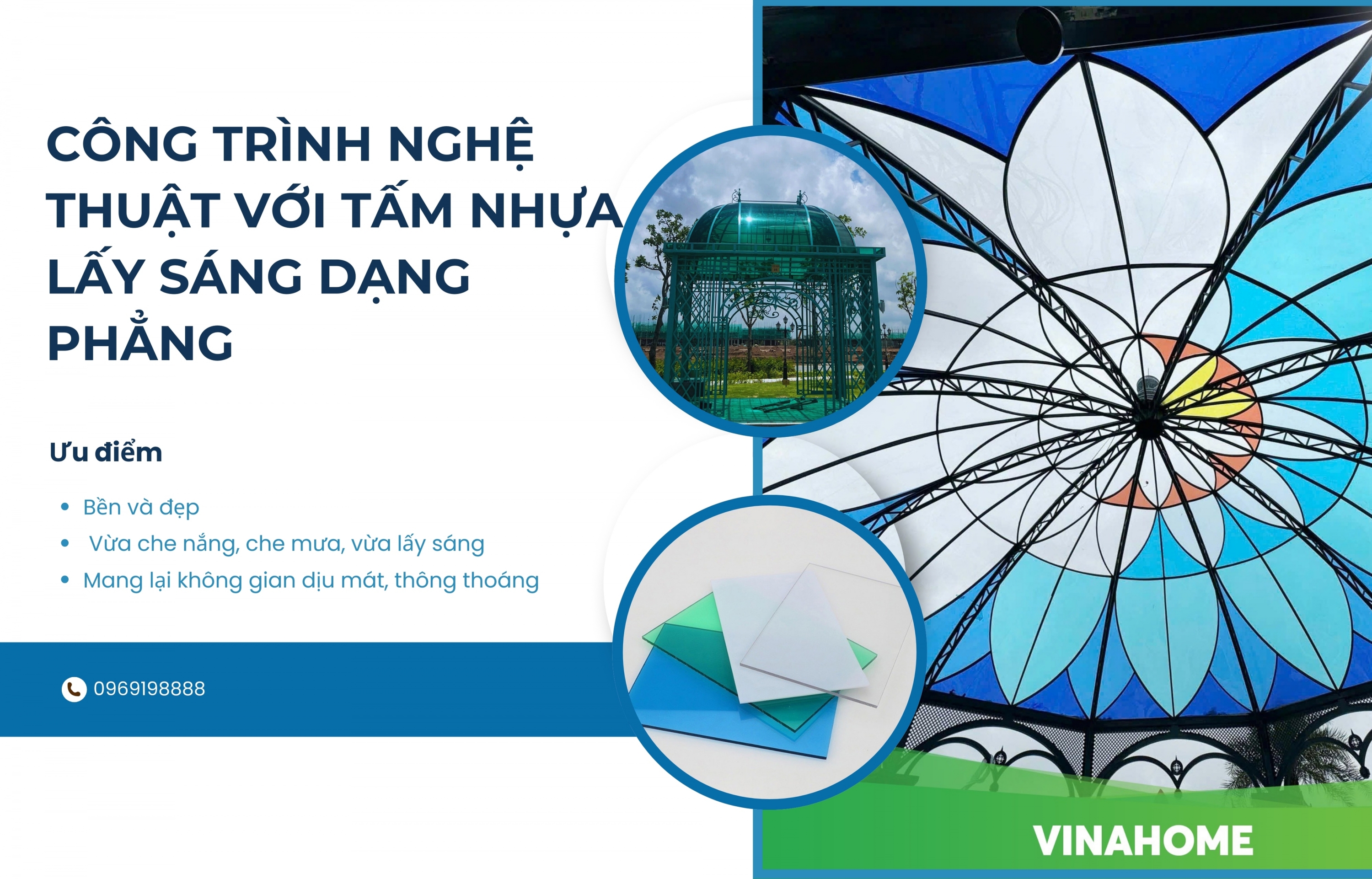 Công trình ấn tượng với tấm nhựa lấy sáng dạng phẳng