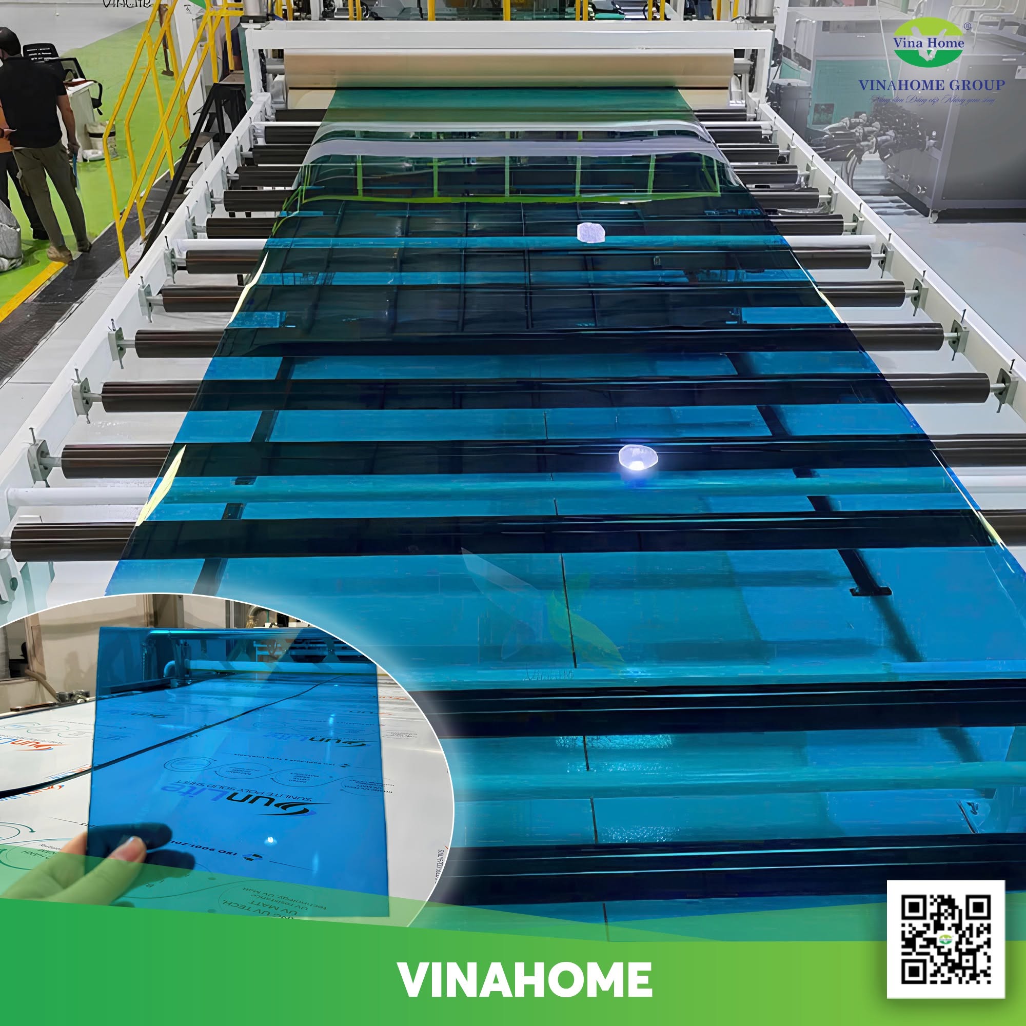 Sản xuất tấm Polycarbonate