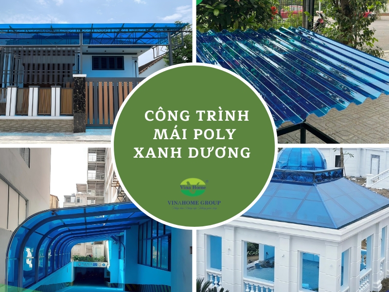 Khám phá công trình mái Poly xanh dương tại Vinahome