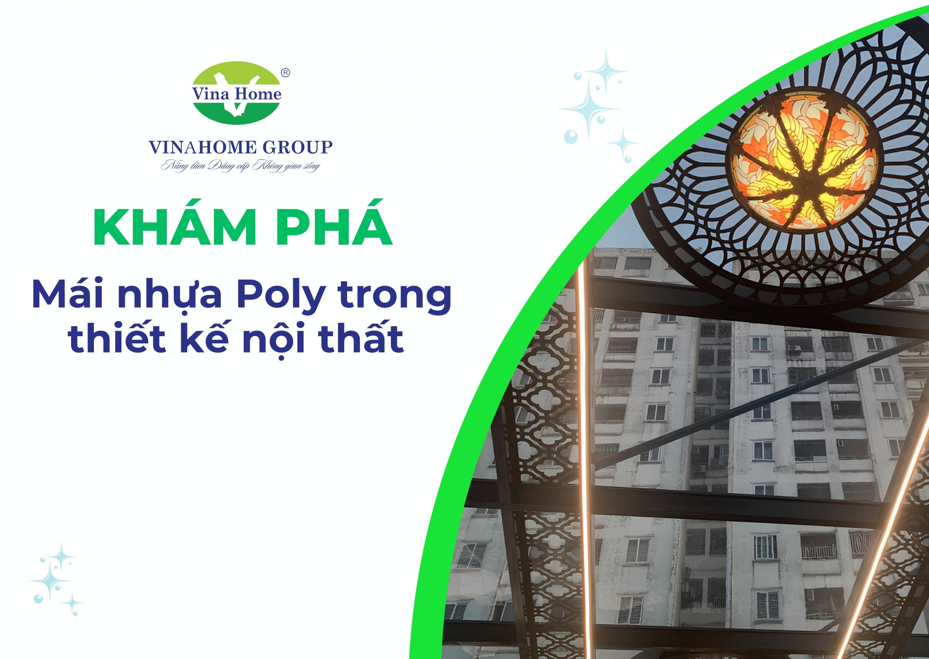 Mái nhựa Poly trong thiết kế nội thất - Ứng dụng sáng tạo vượt ngoài mái che