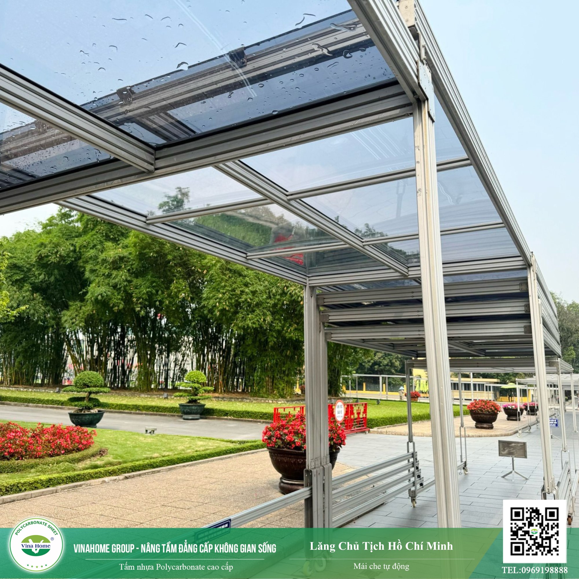 Mái nhựa Poly trong suốt