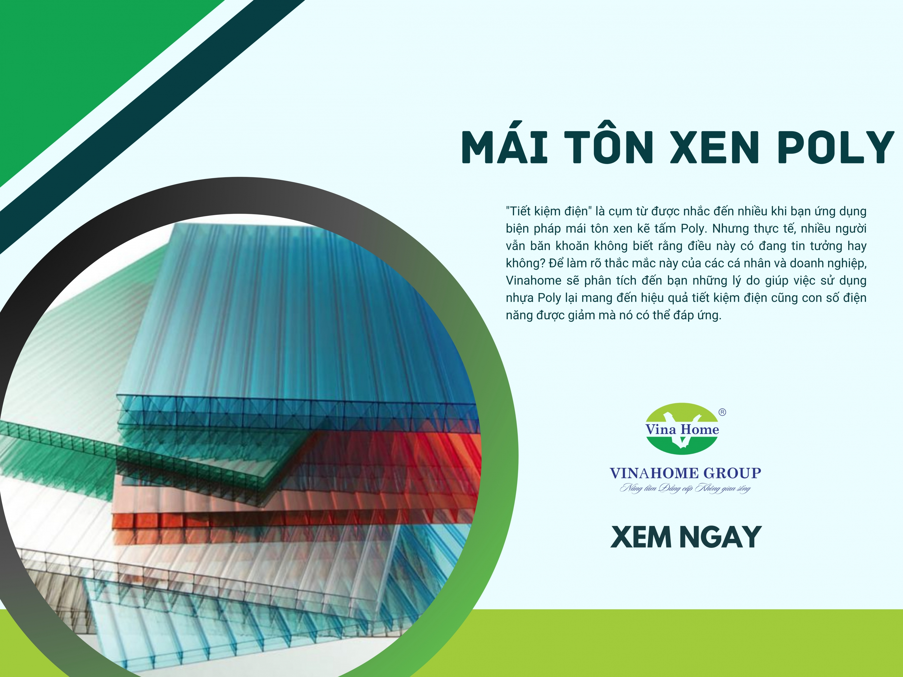 Sự Thật: Mái Tôn Xen Kẽ Tấm Poly Tiết Kiệm Điện Tới Đâu?