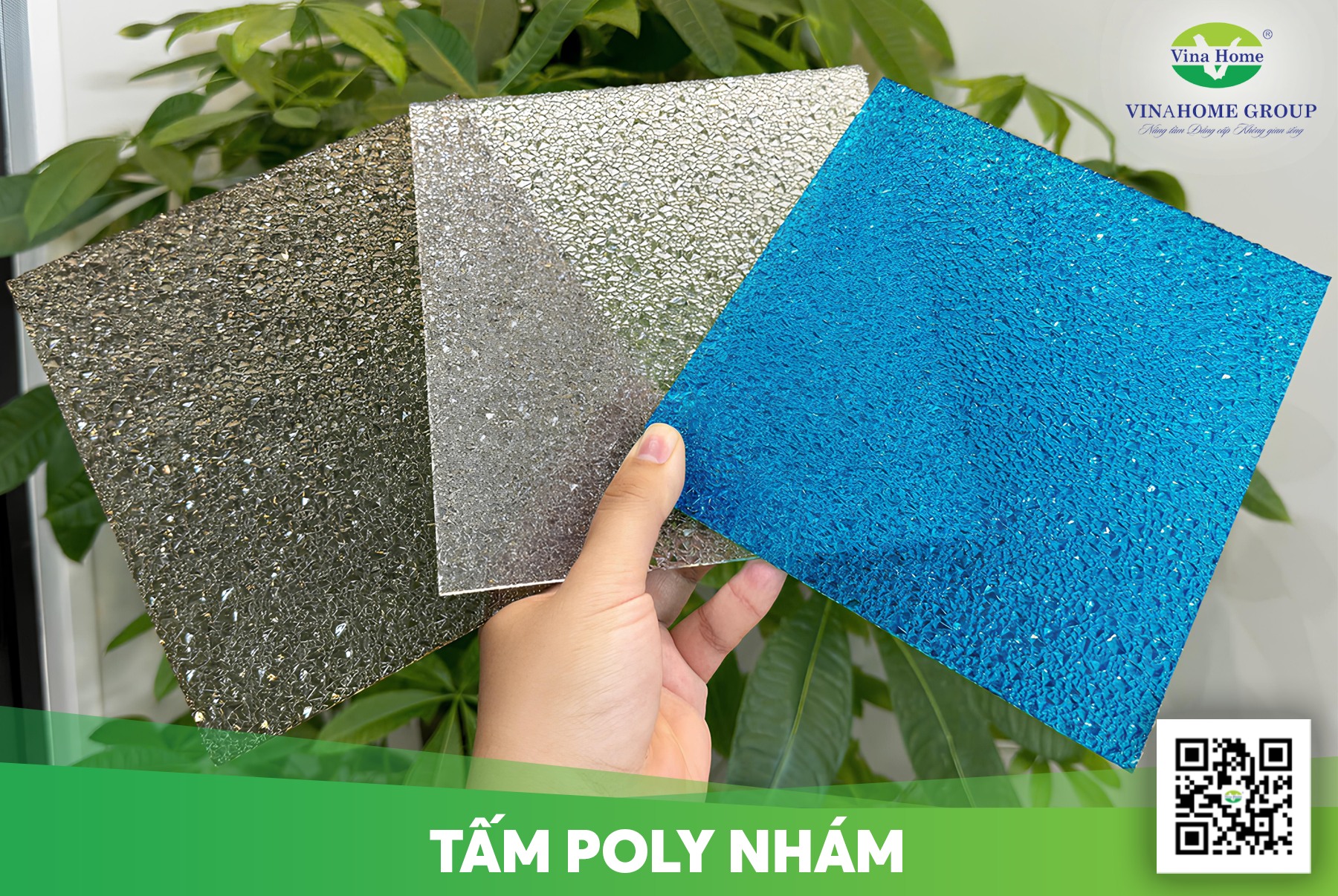 Tấm nhựa Polycarbonate sần
