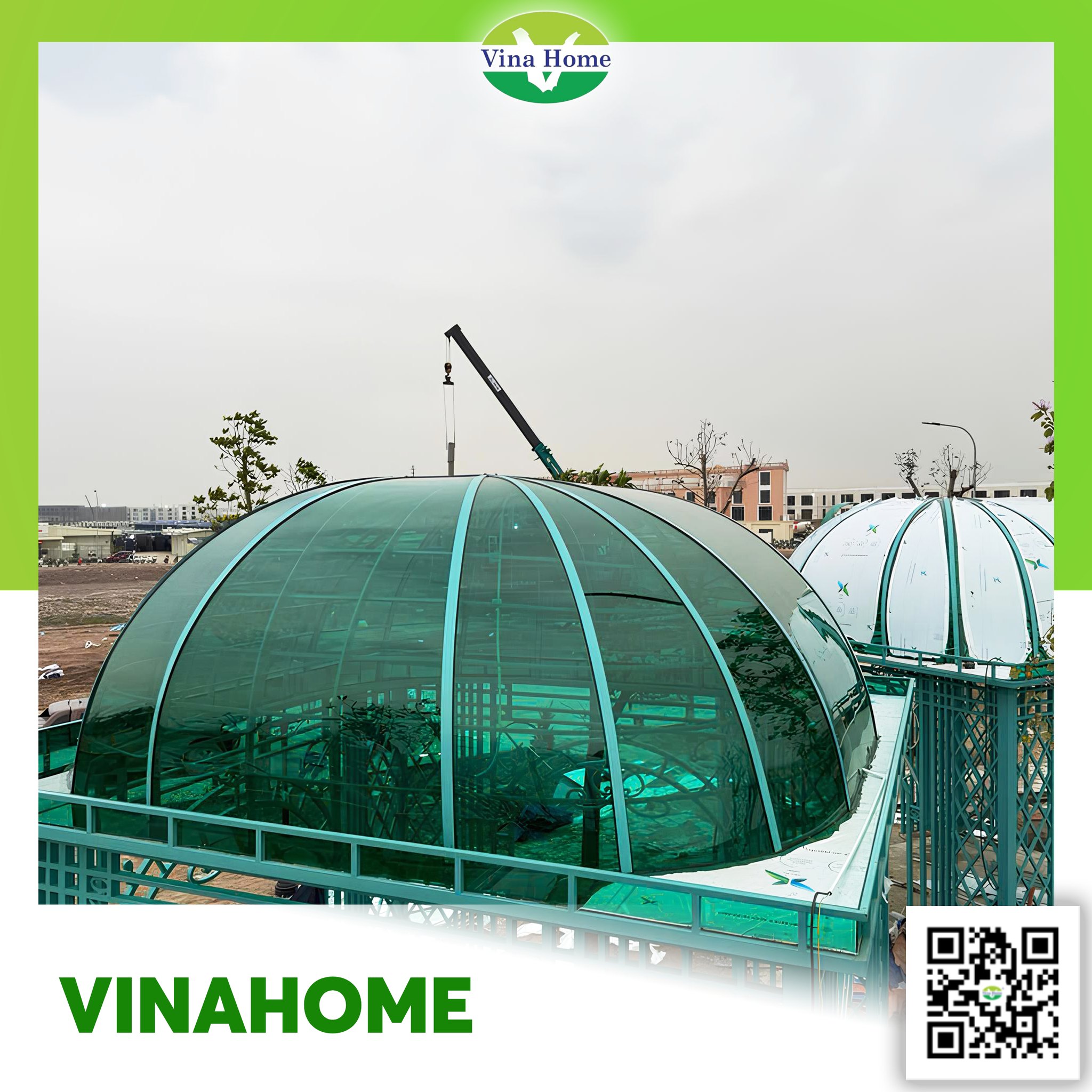 Công trình thi công tấm nhựa Polycarbonate Vinahome