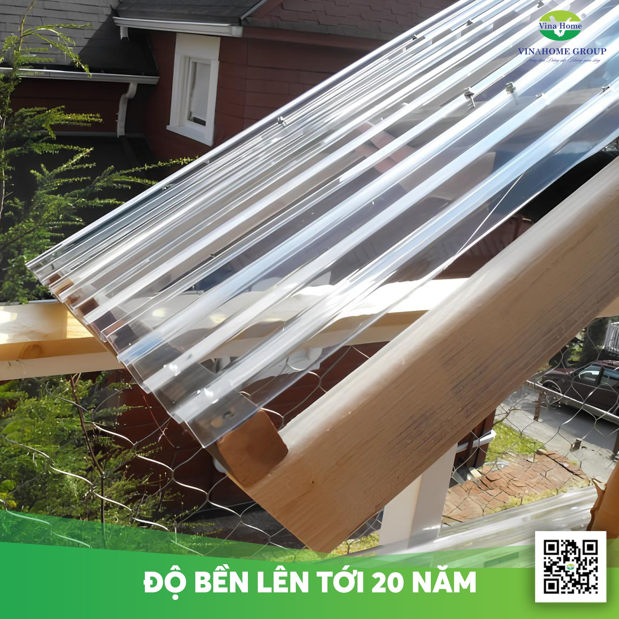 Tấm lợp lấy sáng Polycarbonate sóng