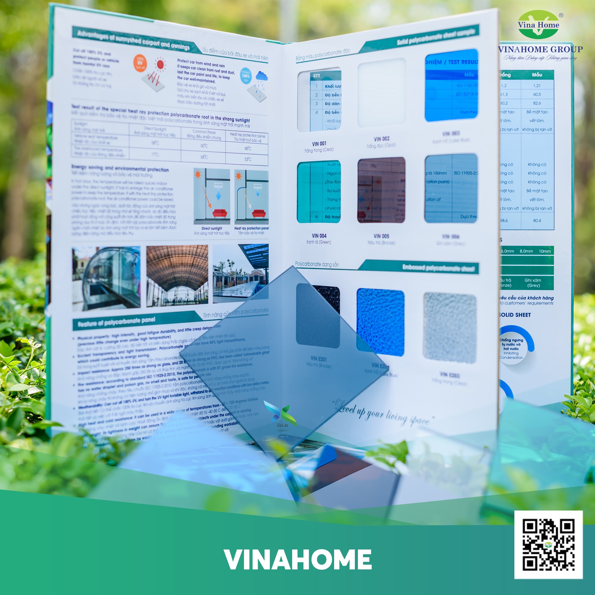 Bảng màu tấm lợp lấy sáng Poly