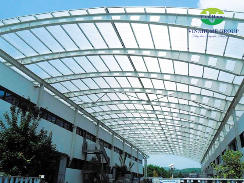 Công trình mái nhựa Poly