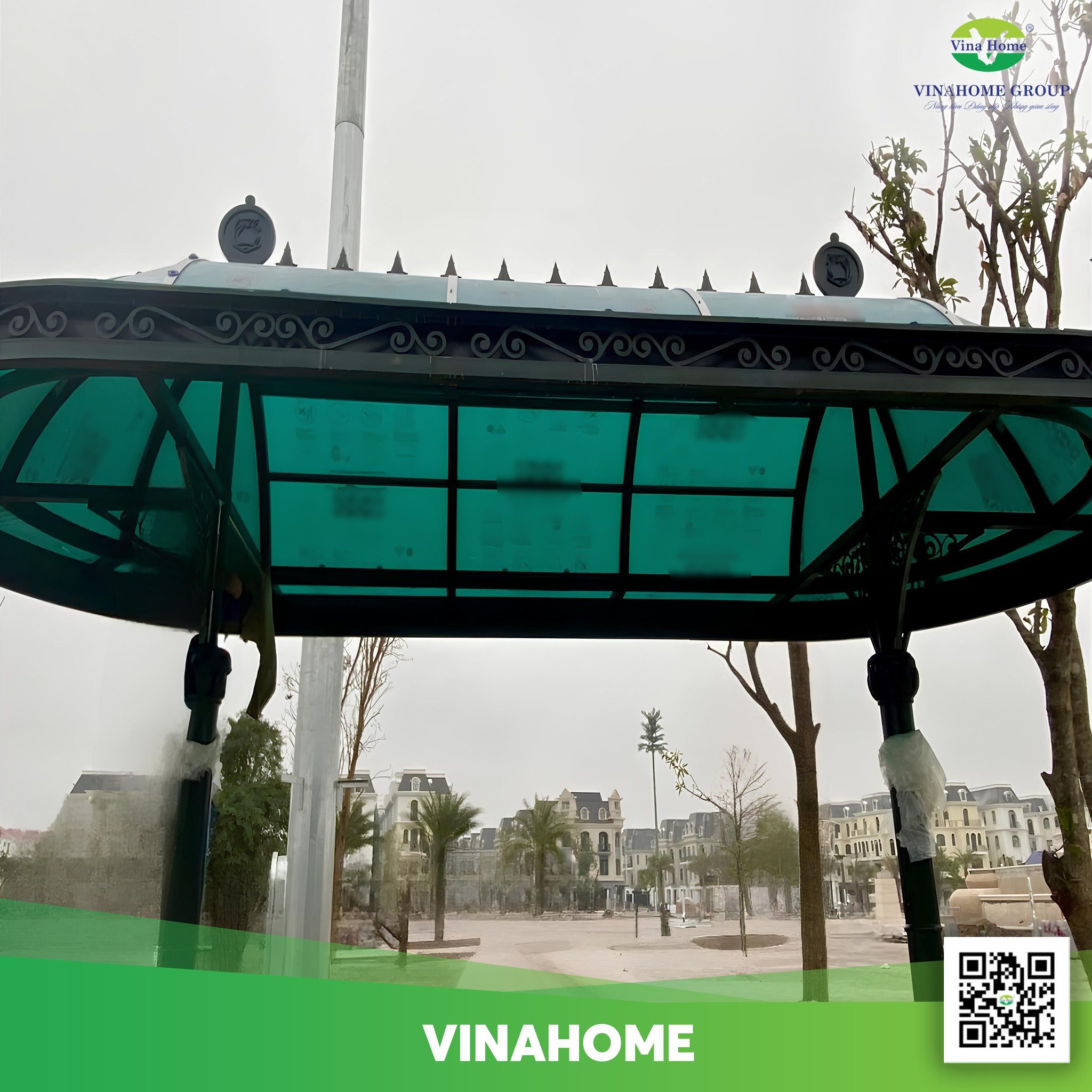 Tấm nhựa mái hiên màu xanh