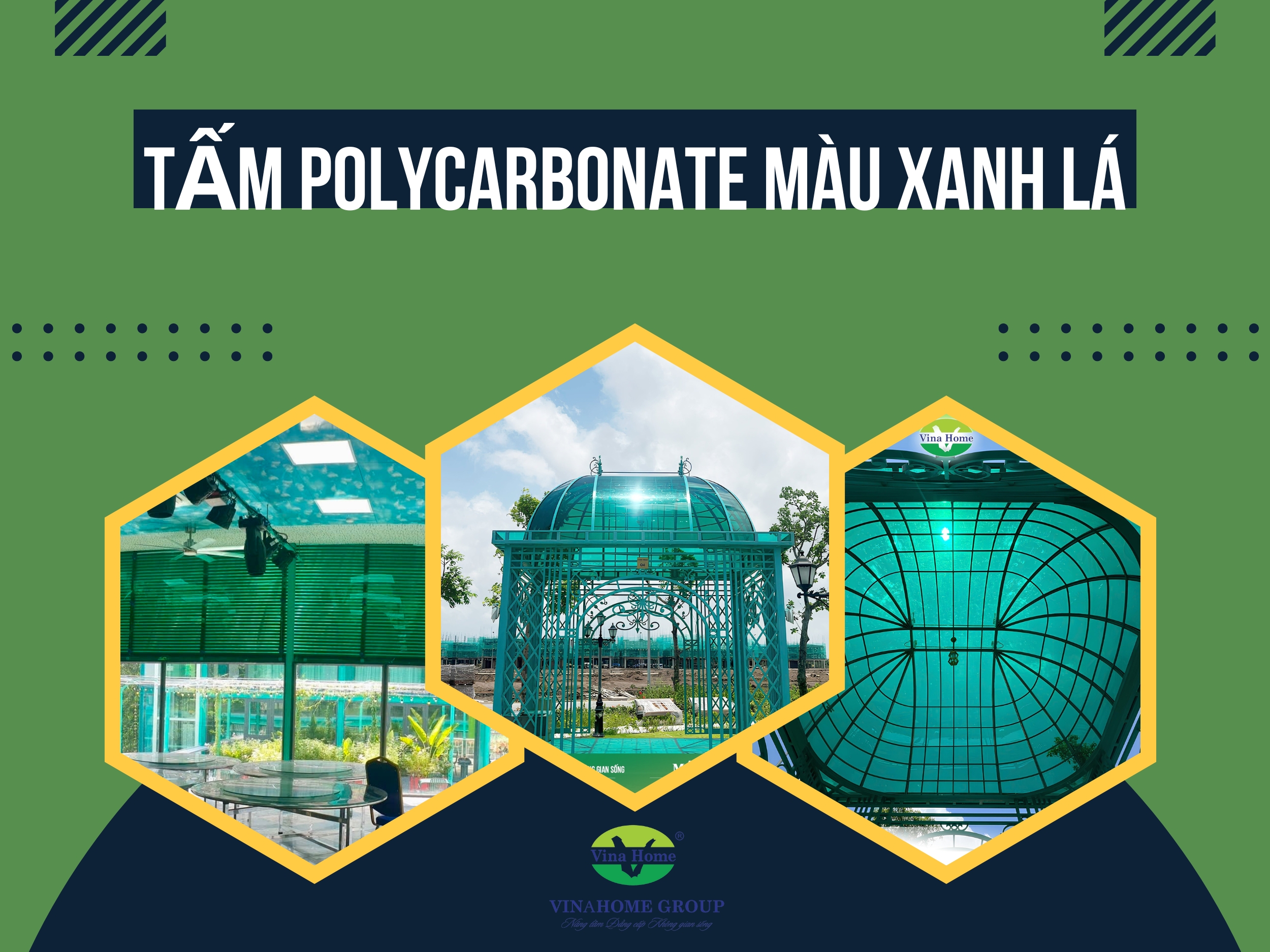Tấm Polycarbonate màu xanh lá: Sự kết hợp của vẻ đẹp tự nhiên và độ bền công nghiệp