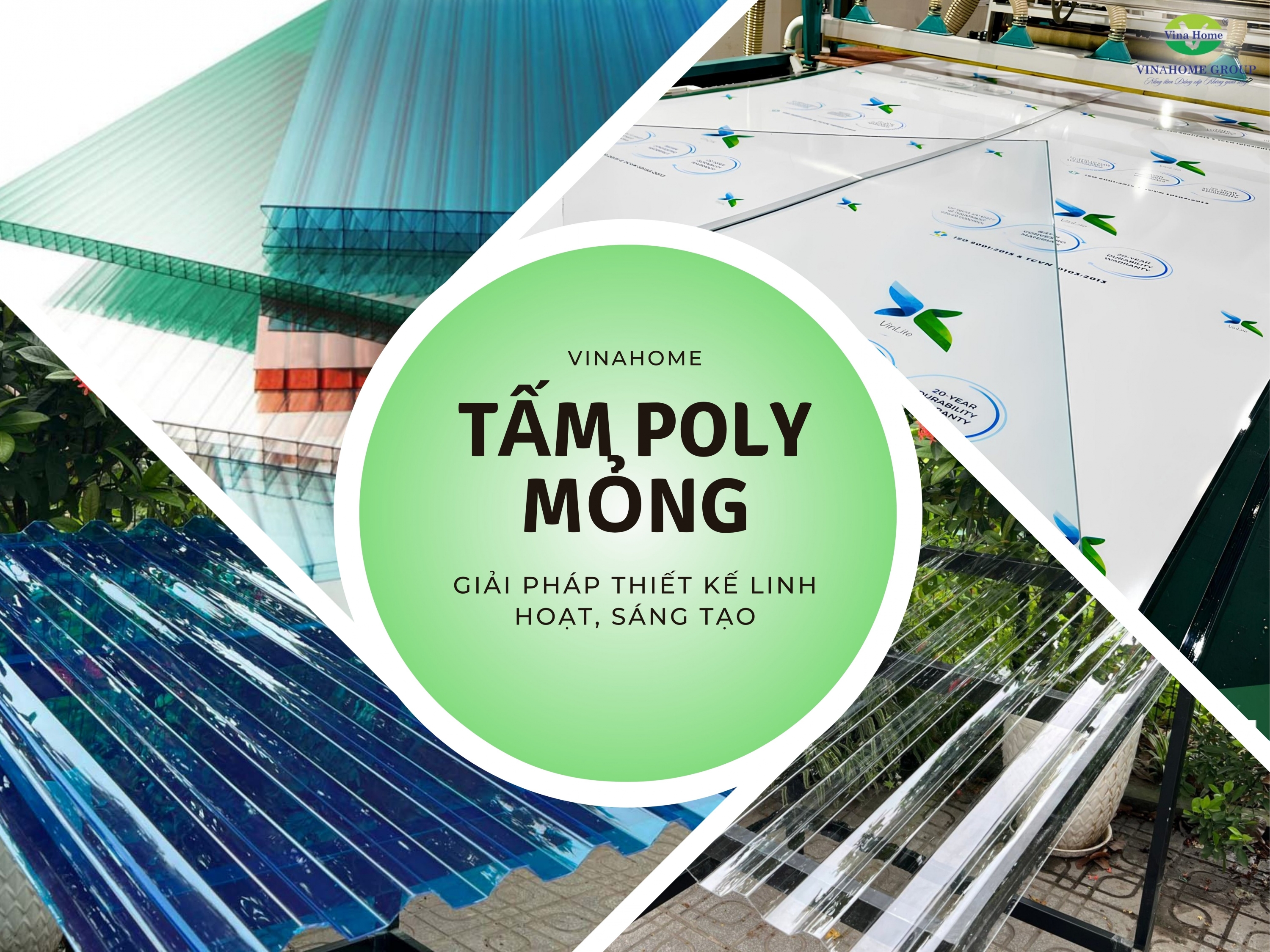 Tấm Polycarbonate mỏng: Giải pháp thiết kế linh hoạt, sáng tạo