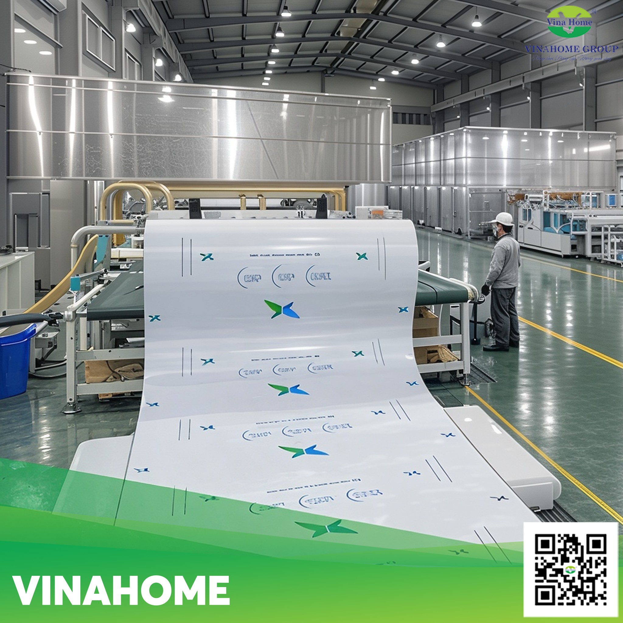 Vinahome sản xuất tấm poly phủ UV