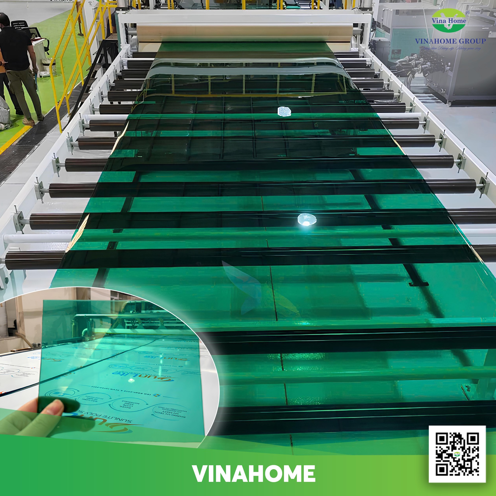 Vinahome sản xuất mái che Poly