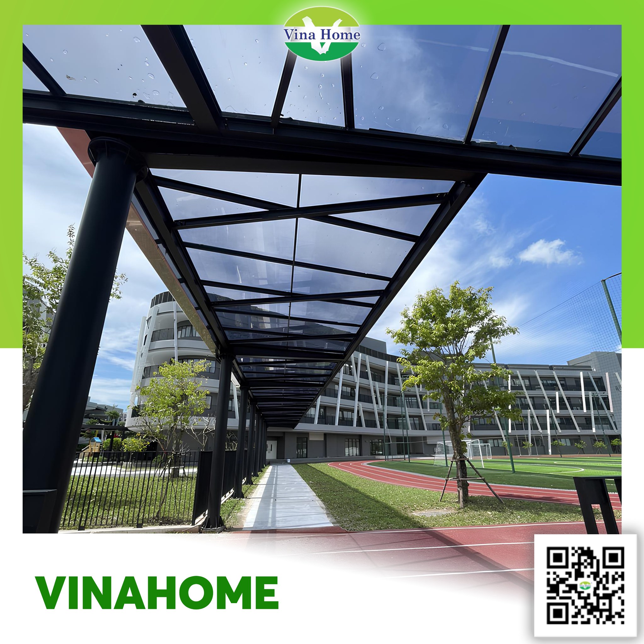 Mái che Vinahome thi công